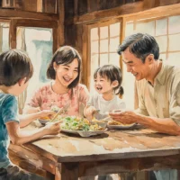 木製住宅で幸せにすごく家族
